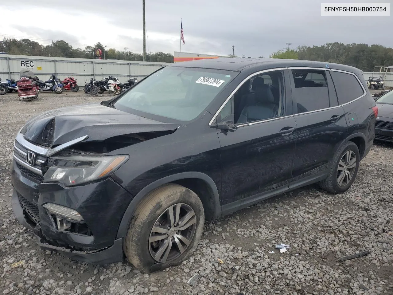 2017 Honda Pilot Exl VIN: 5FNYF5H50HB000754 Lot: 79687394