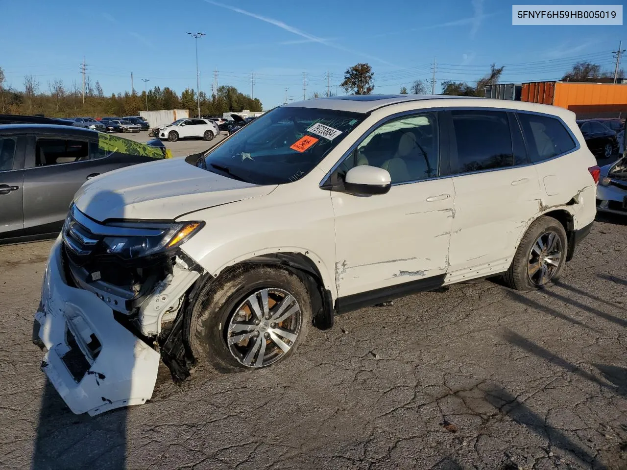 2017 Honda Pilot Exl VIN: 5FNYF6H59HB005019 Lot: 79723884