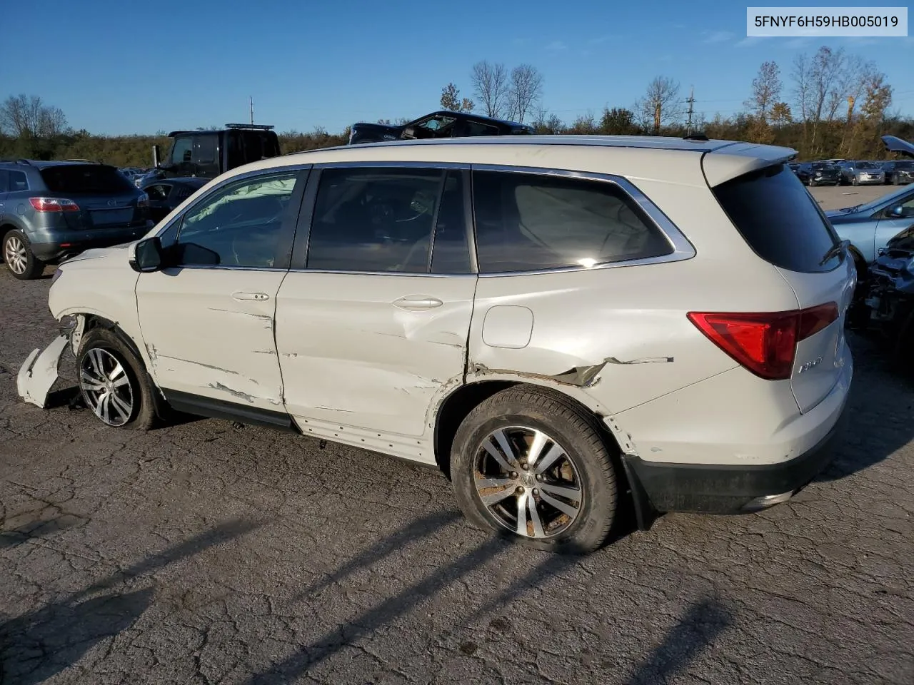 2017 Honda Pilot Exl VIN: 5FNYF6H59HB005019 Lot: 79723884