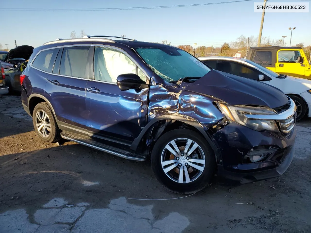 2017 Honda Pilot Exl VIN: 5FNYF6H68HB060523 Lot: 80039884