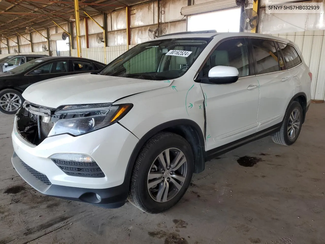 2017 Honda Pilot Exl VIN: 5FNYF5H57HB032939 Lot: 80162524