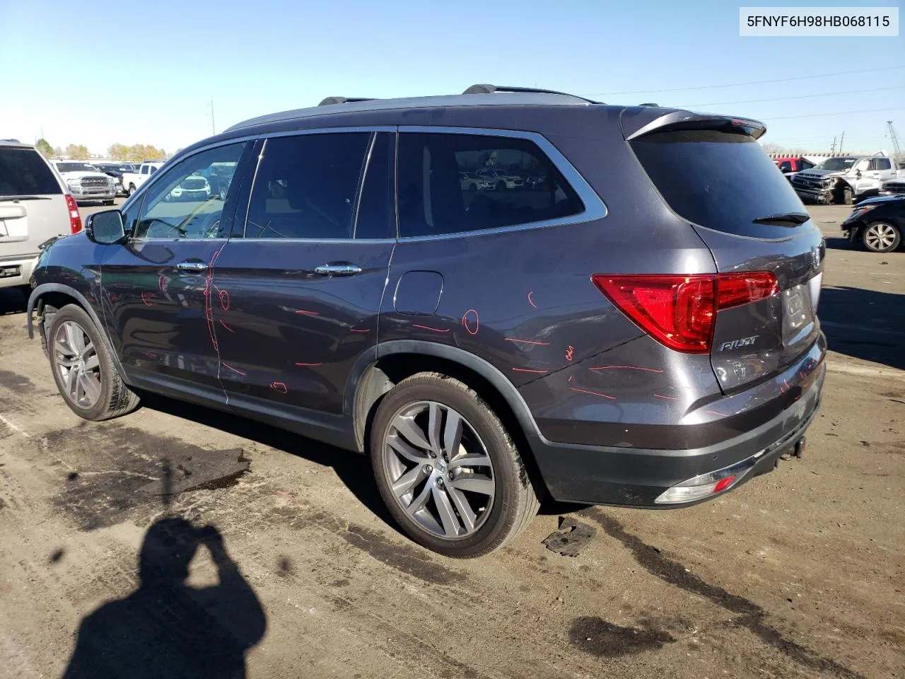 5FNYF6H98HB068115 2017 Honda Pilot Touring