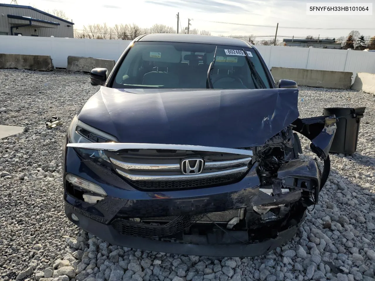 2017 Honda Pilot Ex VIN: 5FNYF6H33HB101064 Lot: 80248514