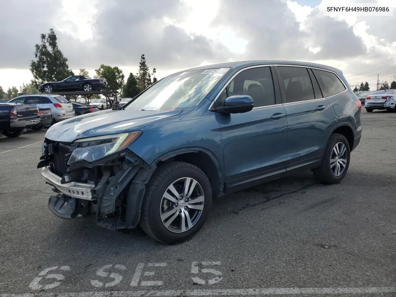 2017 Honda Pilot Ex VIN: 5FNYF6H49HB076986 Lot: 80572944