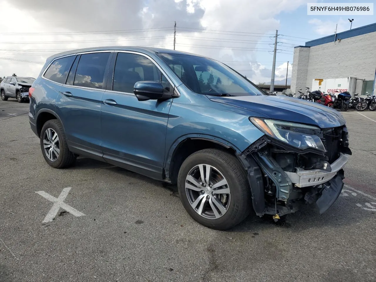 2017 Honda Pilot Ex VIN: 5FNYF6H49HB076986 Lot: 80572944