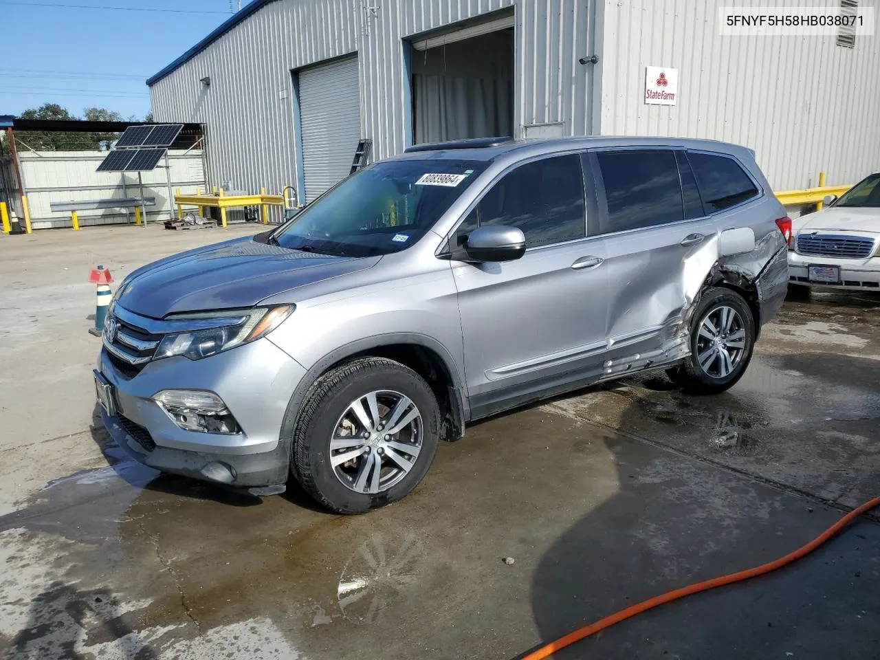 2017 Honda Pilot Exl VIN: 5FNYF5H58HB038071 Lot: 80839864