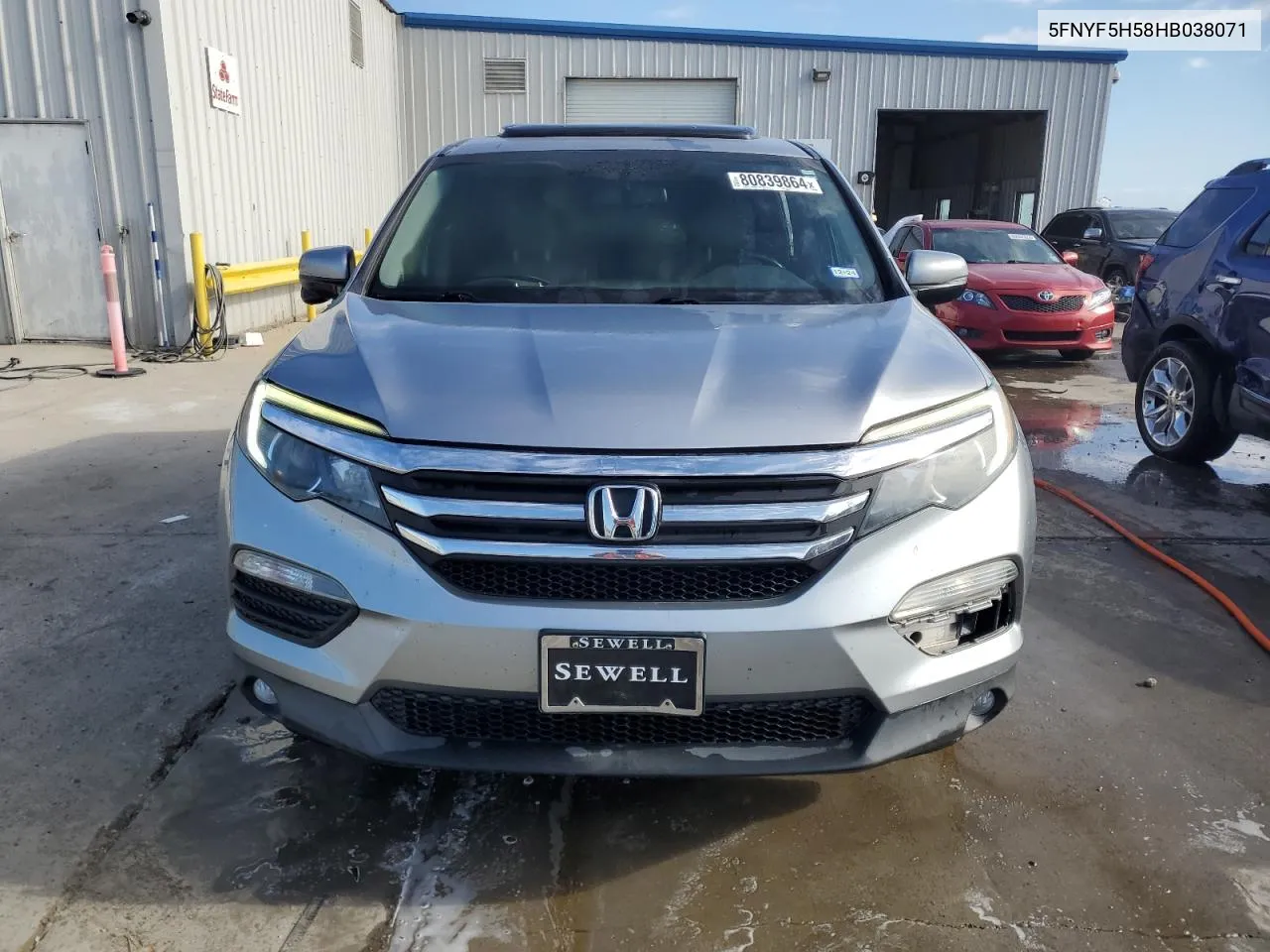 2017 Honda Pilot Exl VIN: 5FNYF5H58HB038071 Lot: 80839864