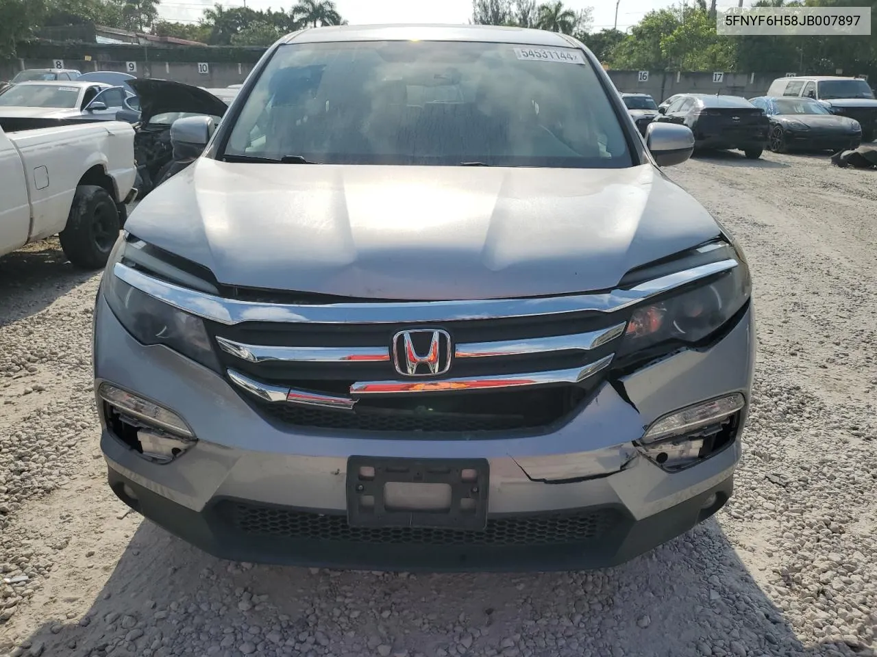 2018 Honda Pilot Exl VIN: 5FNYF6H58JB007897 Lot: 54531144