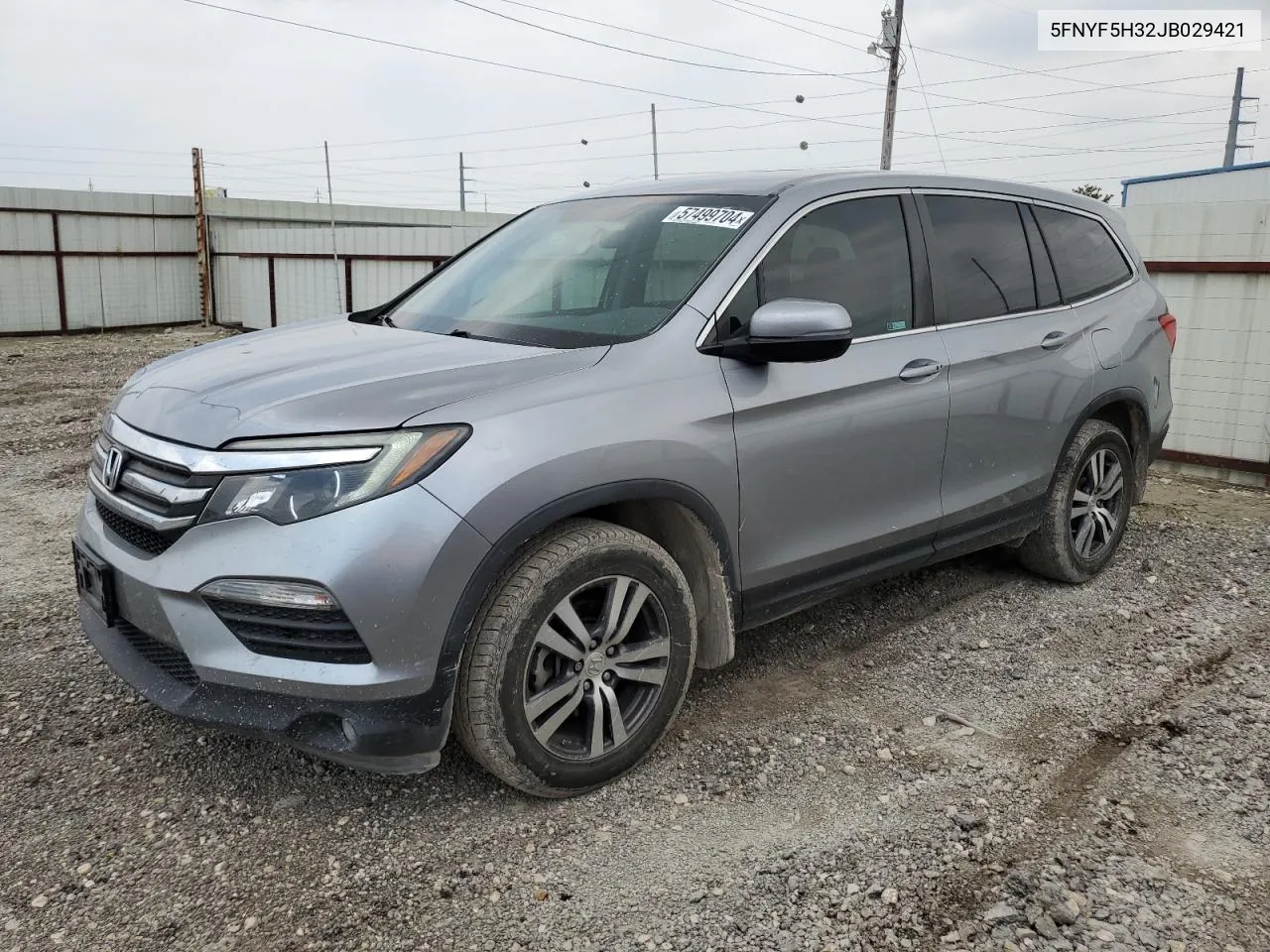 2018 Honda Pilot Ex VIN: 5FNYF5H32JB029421 Lot: 57499704