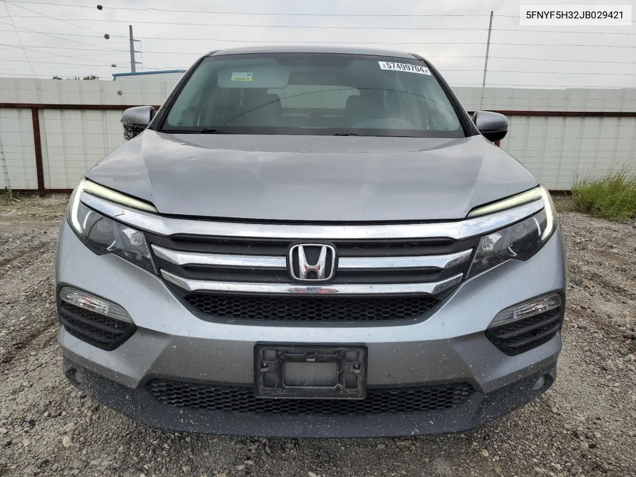 2018 Honda Pilot Ex VIN: 5FNYF5H32JB029421 Lot: 57499704