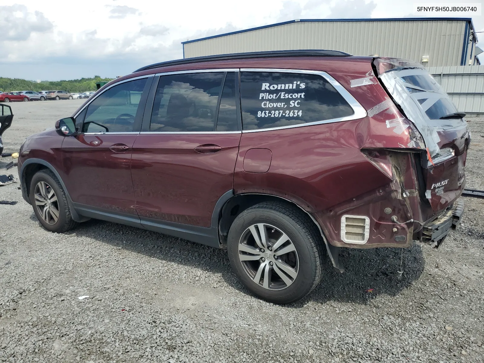 2018 Honda Pilot Exl VIN: 5FNYF5H50JB006740 Lot: 64837484