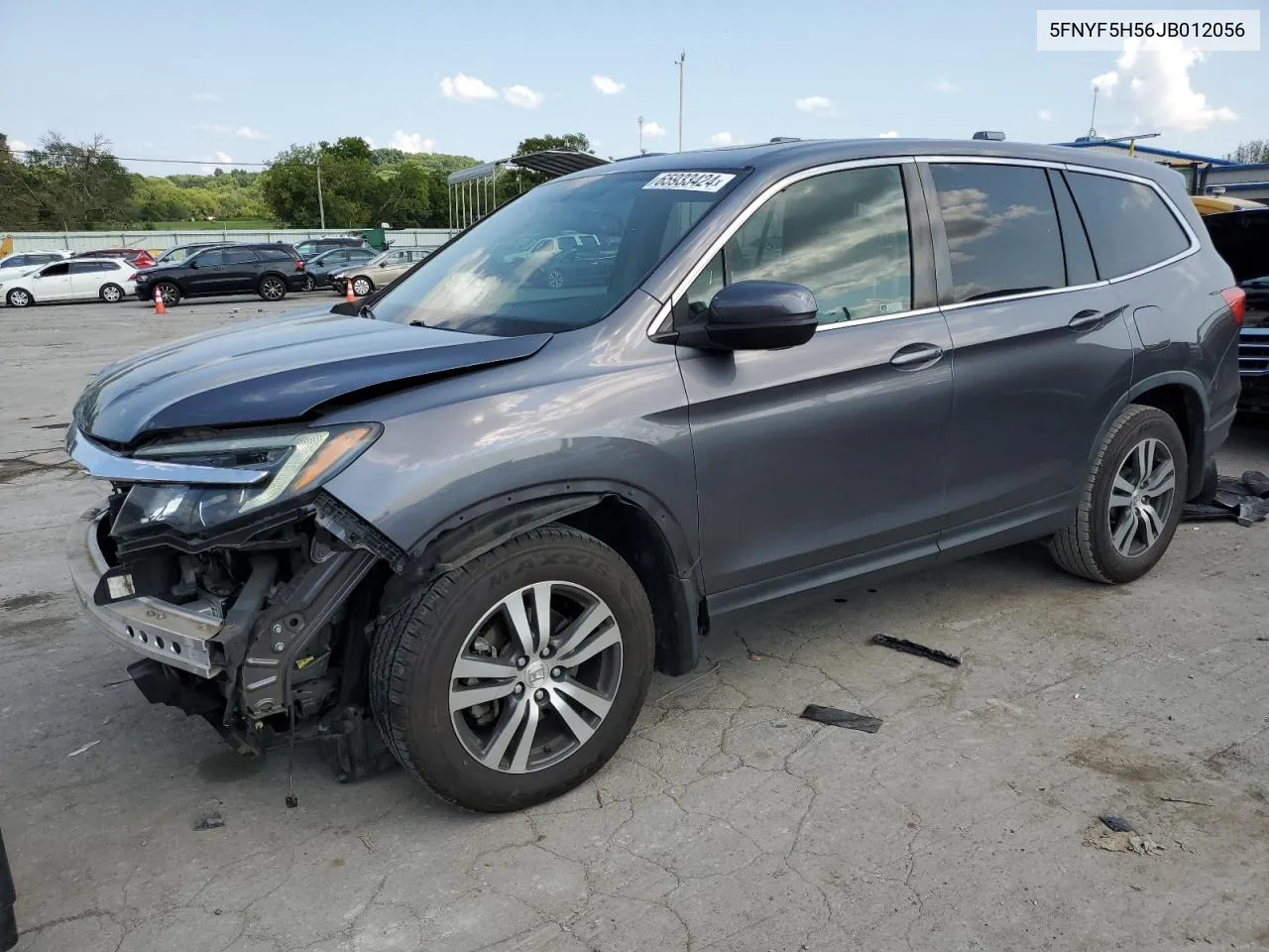 2018 Honda Pilot Exl VIN: 5FNYF5H56JB012056 Lot: 65933424