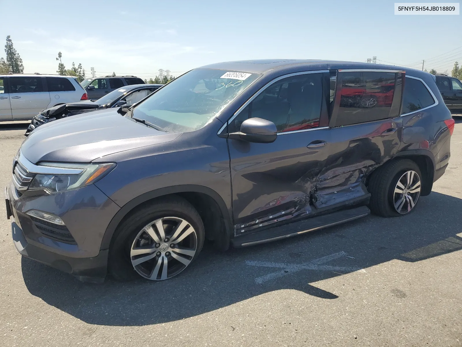 2018 Honda Pilot Exl VIN: 5FNYF5H54JB018809 Lot: 66396054