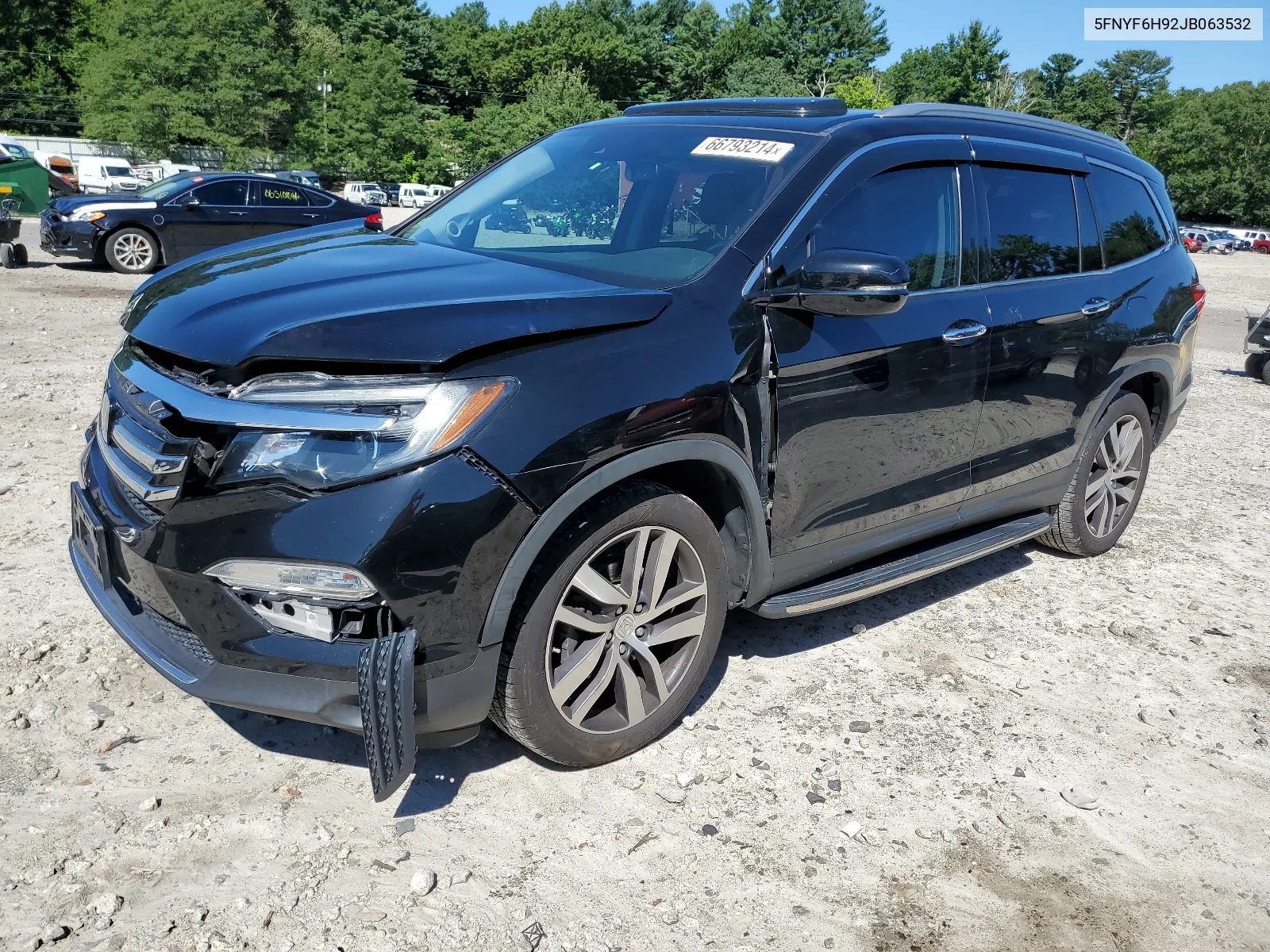 2018 Honda Pilot Touring VIN: 5FNYF6H92JB063532 Lot: 66793214