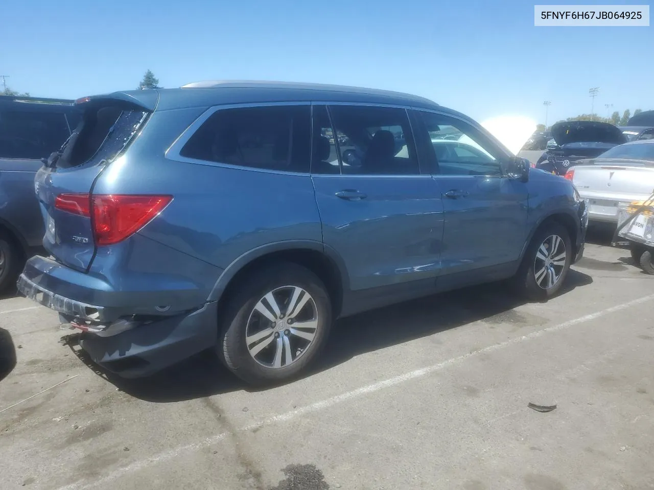 2018 Honda Pilot Exl VIN: 5FNYF6H67JB064925 Lot: 68151904