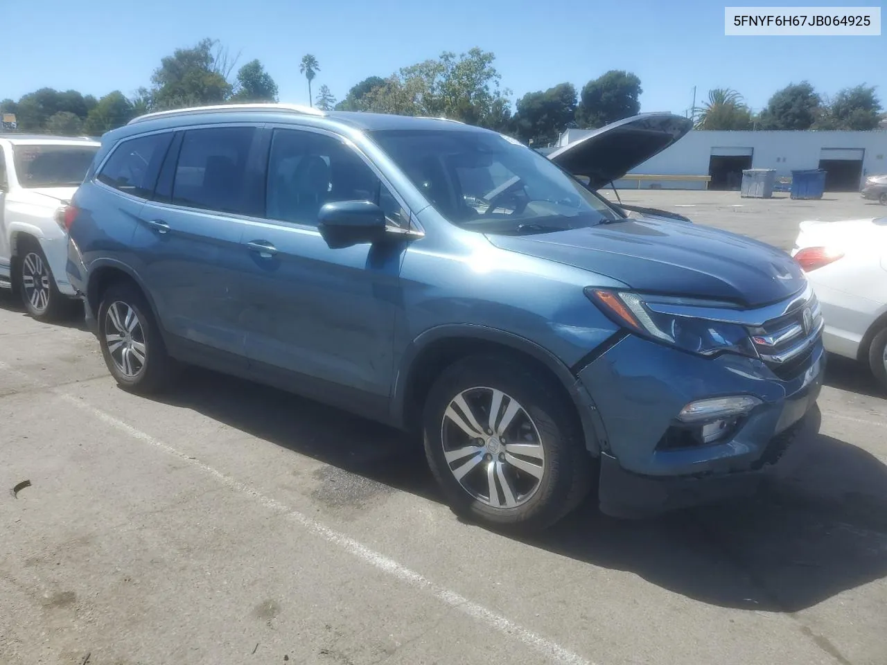 2018 Honda Pilot Exl VIN: 5FNYF6H67JB064925 Lot: 68151904