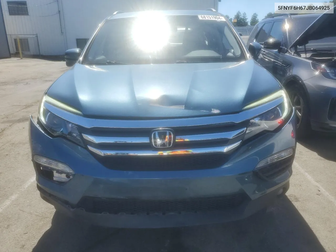 2018 Honda Pilot Exl VIN: 5FNYF6H67JB064925 Lot: 68151904