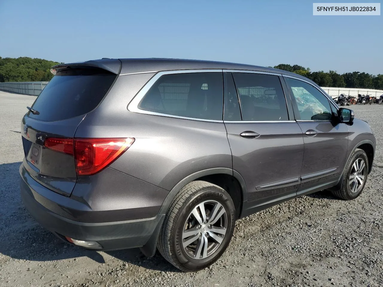 2018 Honda Pilot Exl VIN: 5FNYF5H51JB022834 Lot: 68166044