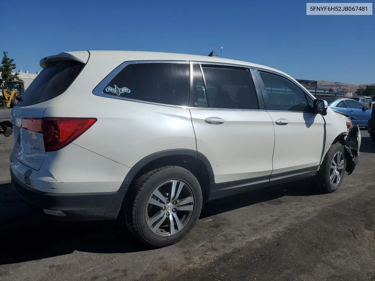 2018 Honda Pilot Exl VIN: 5FNYF6H52JB067481 Lot: 68574604