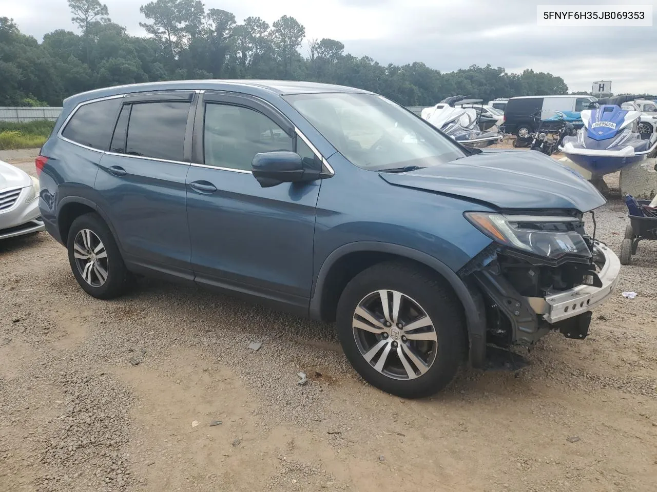 2018 Honda Pilot Ex VIN: 5FNYF6H35JB069353 Lot: 69084004