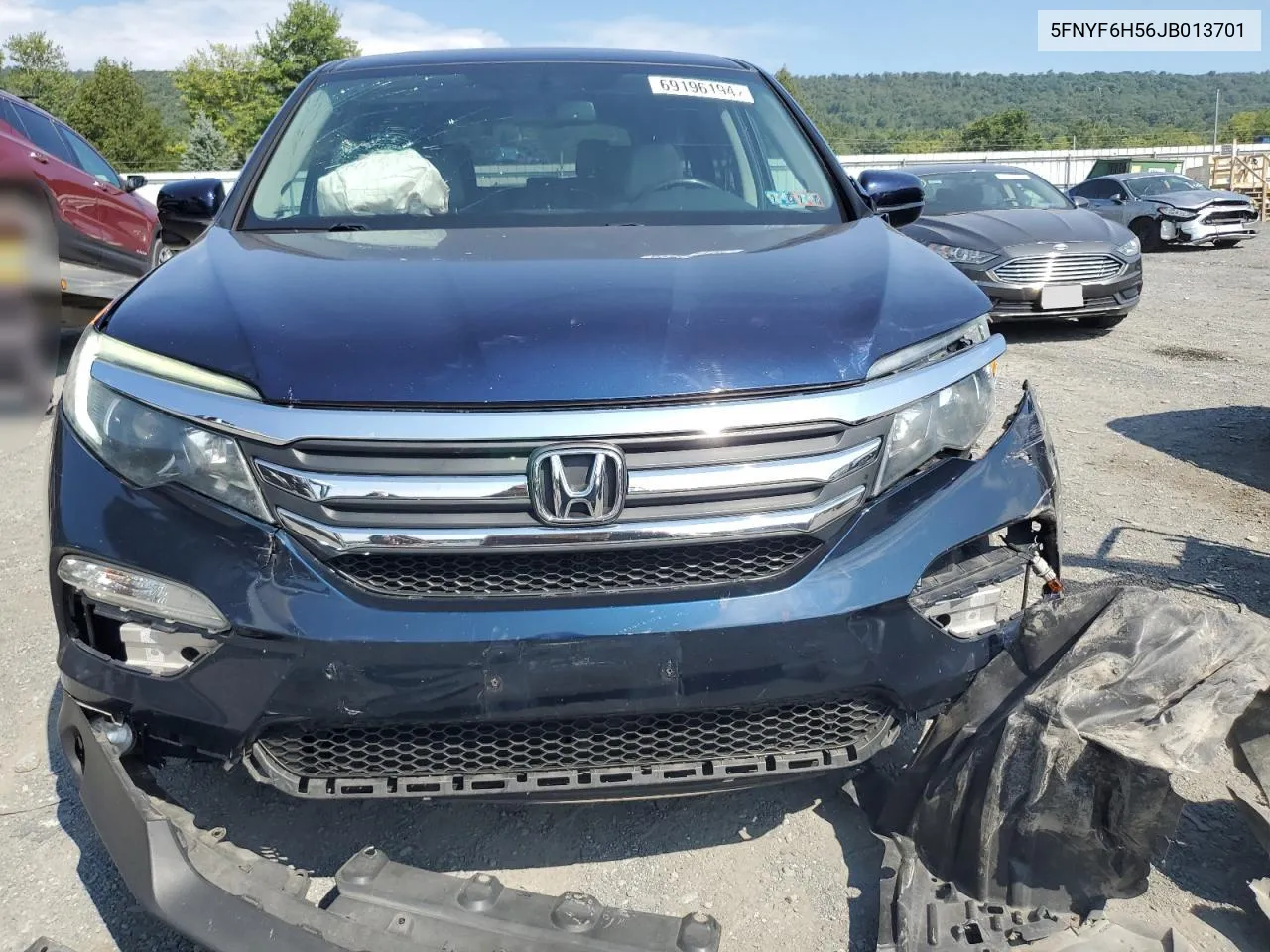 2018 Honda Pilot Exl VIN: 5FNYF6H56JB013701 Lot: 69196194