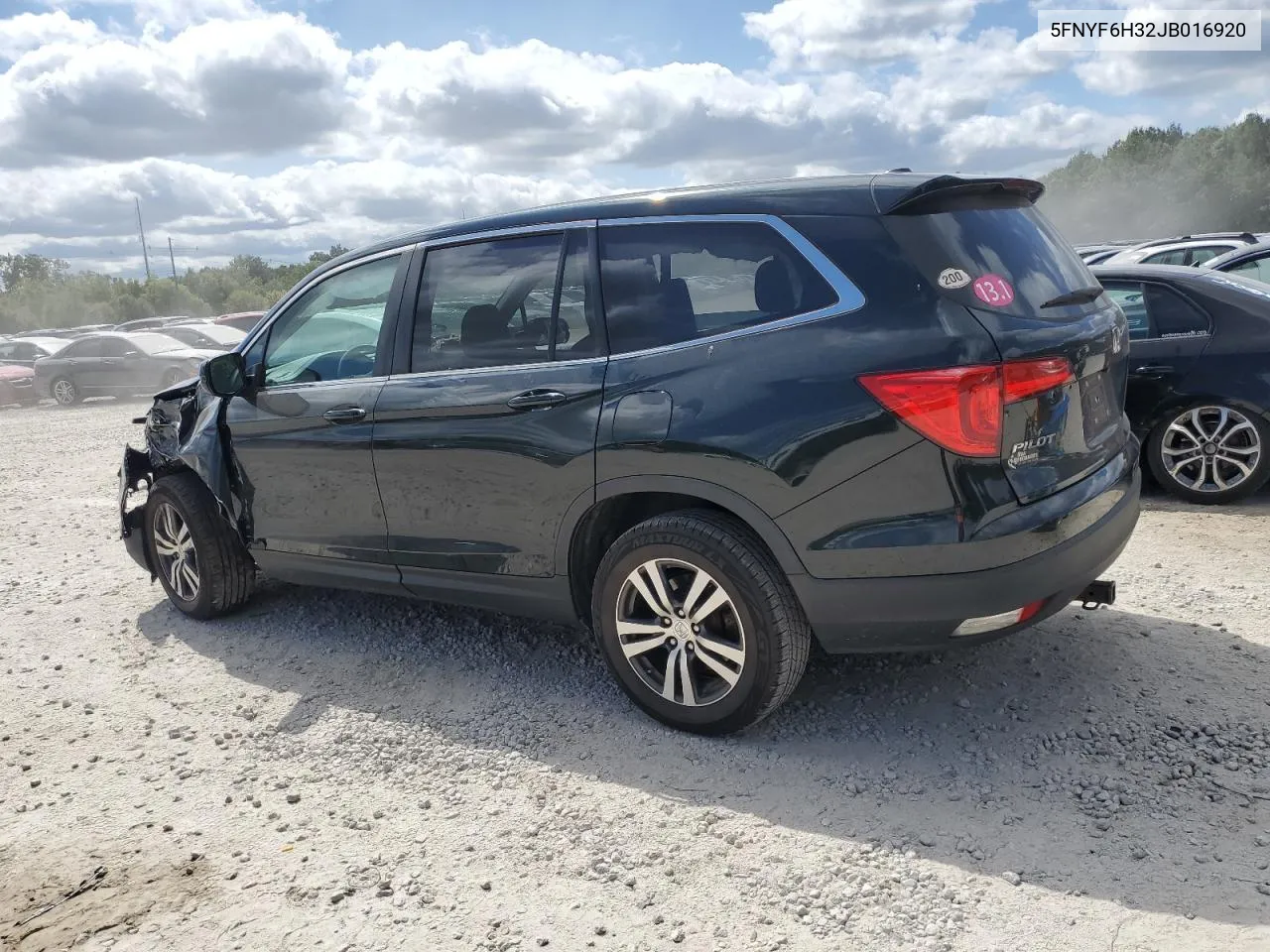 2018 Honda Pilot Ex VIN: 5FNYF6H32JB016920 Lot: 69490394