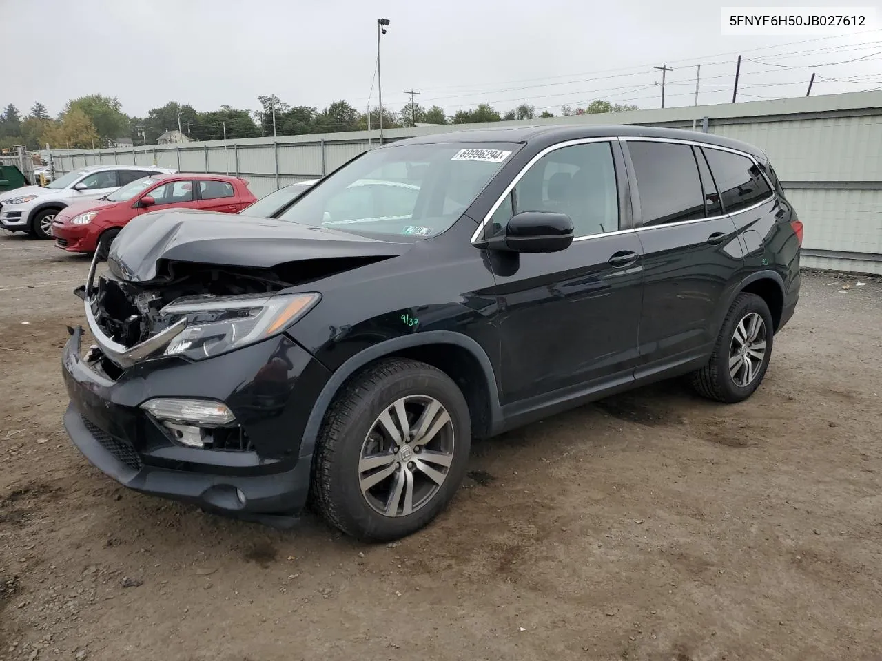 2018 Honda Pilot Exl VIN: 5FNYF6H50JB027612 Lot: 69996294