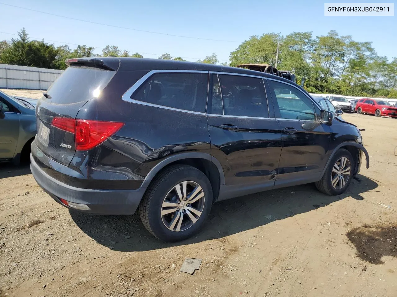 2018 Honda Pilot Ex VIN: 5FNYF6H3XJB042911 Lot: 70242674