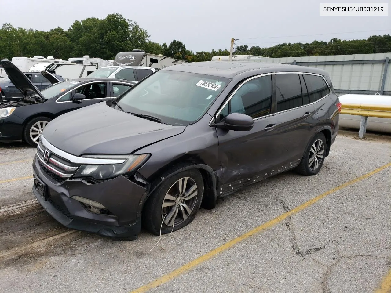 2018 Honda Pilot Exl VIN: 5FNYF5H54JB031219 Lot: 70620304