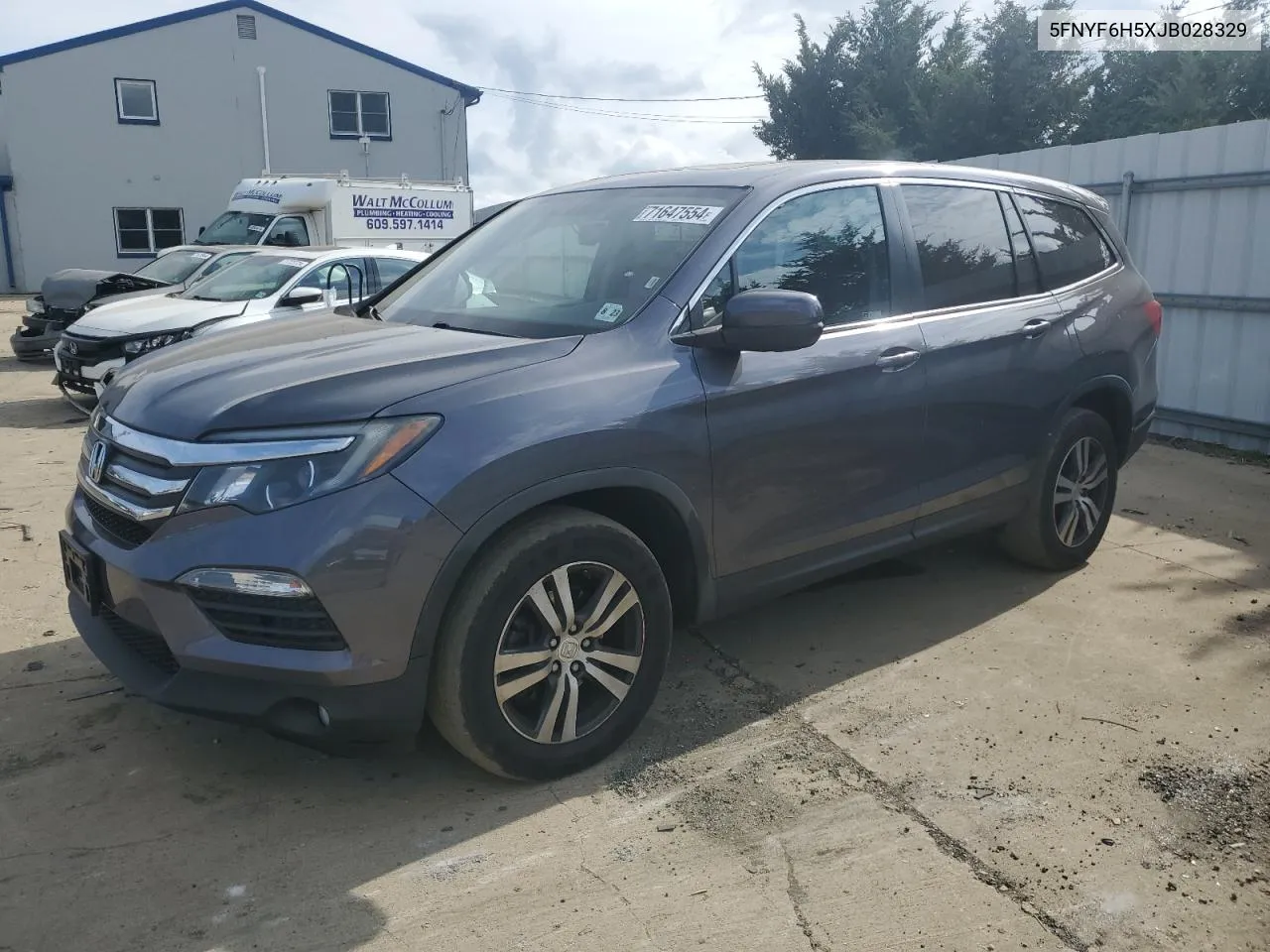 2018 Honda Pilot Exl VIN: 5FNYF6H5XJB028329 Lot: 71647554