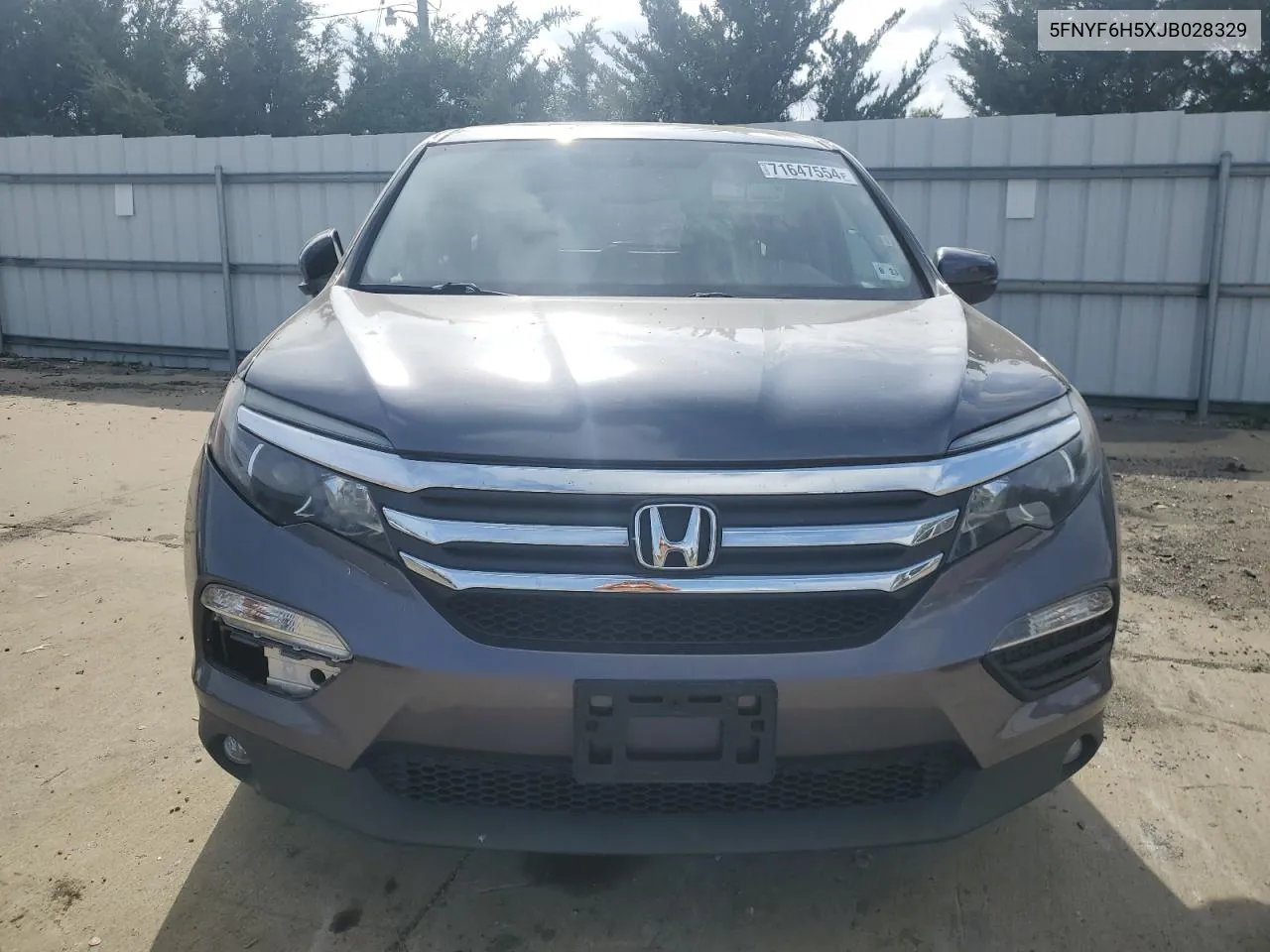 2018 Honda Pilot Exl VIN: 5FNYF6H5XJB028329 Lot: 71647554