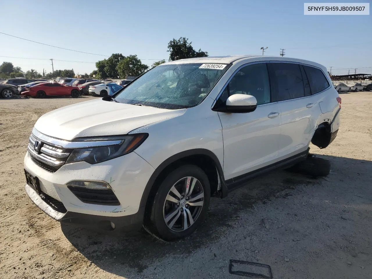 2018 Honda Pilot Exl VIN: 5FNYF5H59JB009507 Lot: 72639254