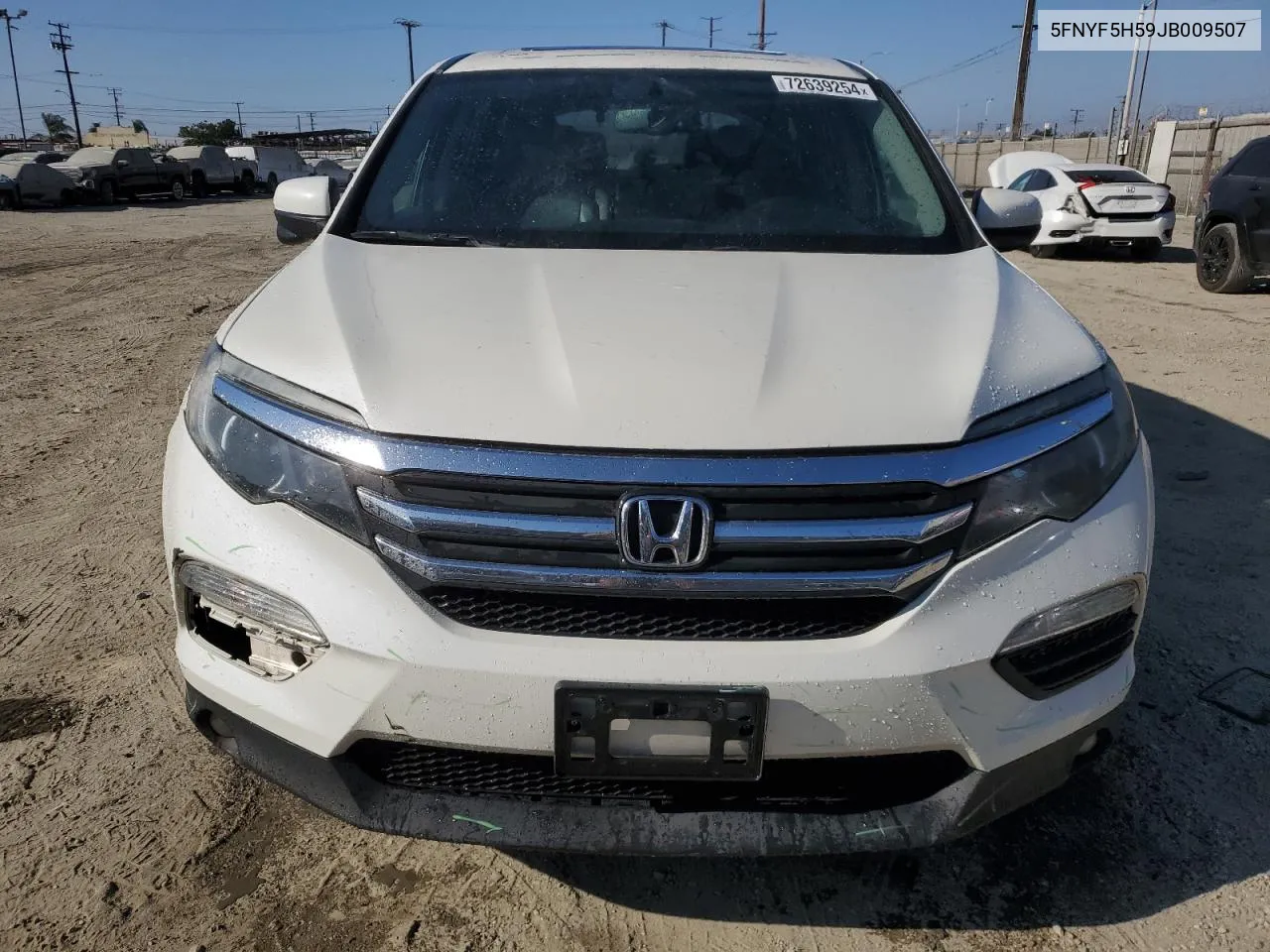 2018 Honda Pilot Exl VIN: 5FNYF5H59JB009507 Lot: 72639254