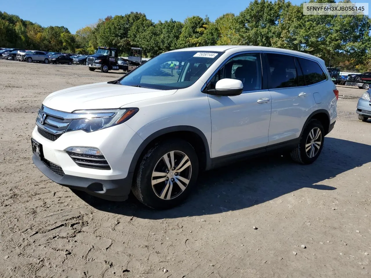 2018 Honda Pilot Ex VIN: 5FNYF6H3XJB056145 Lot: 75050144