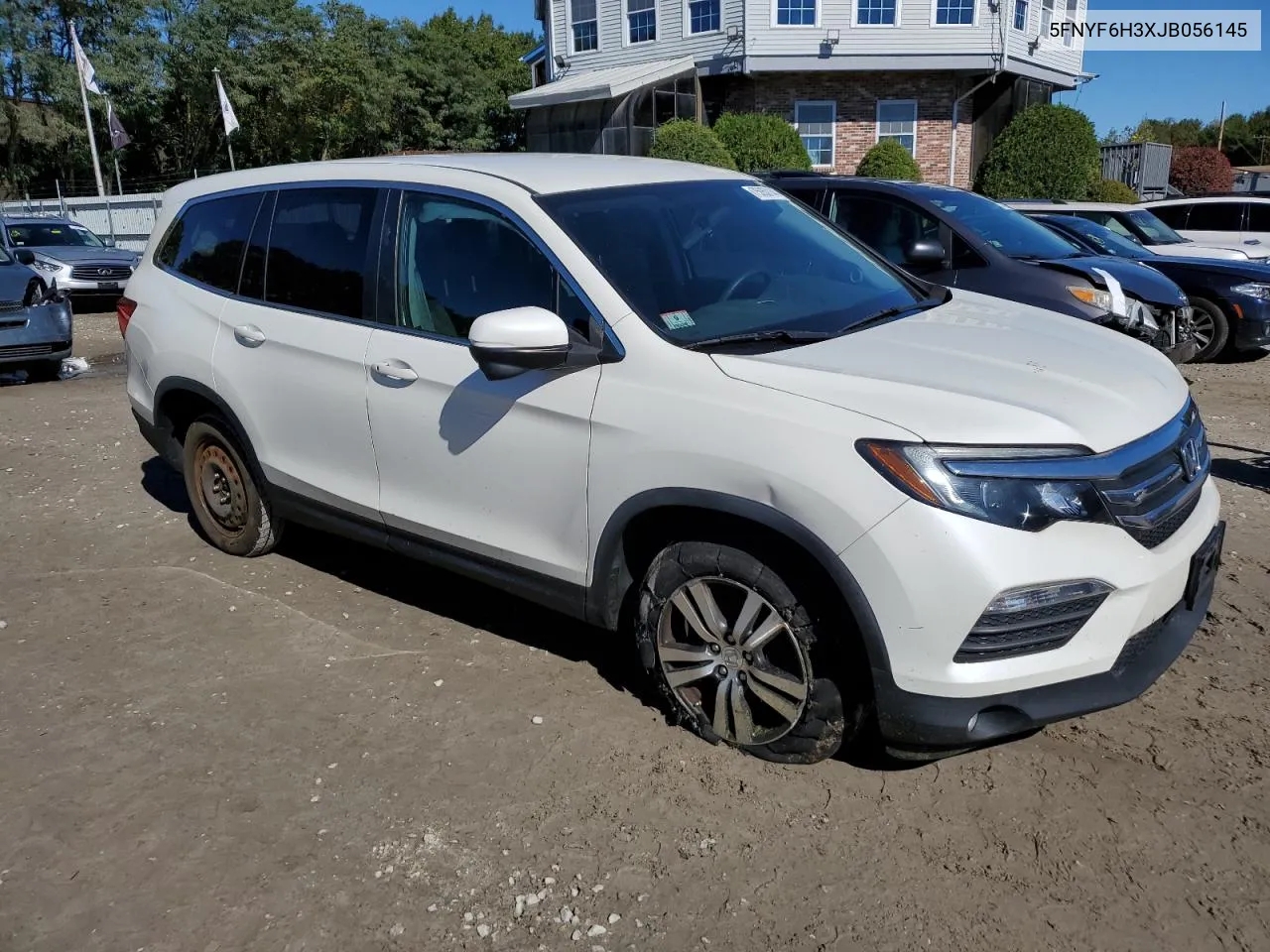 2018 Honda Pilot Ex VIN: 5FNYF6H3XJB056145 Lot: 75050144