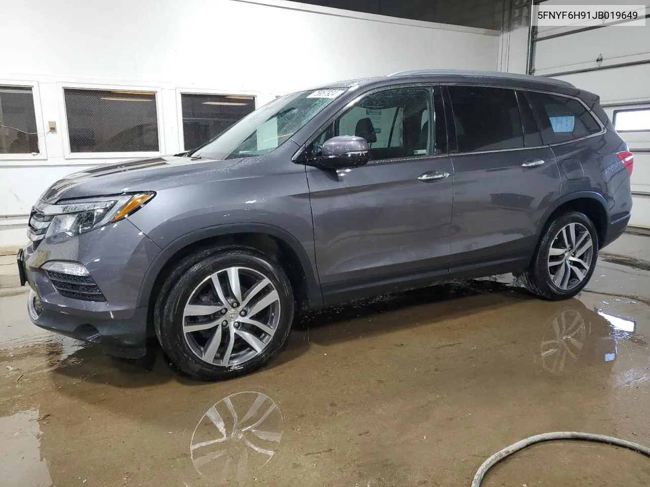 2018 Honda Pilot Touring VIN: 5FNYF6H91JB019649 Lot: 75857924