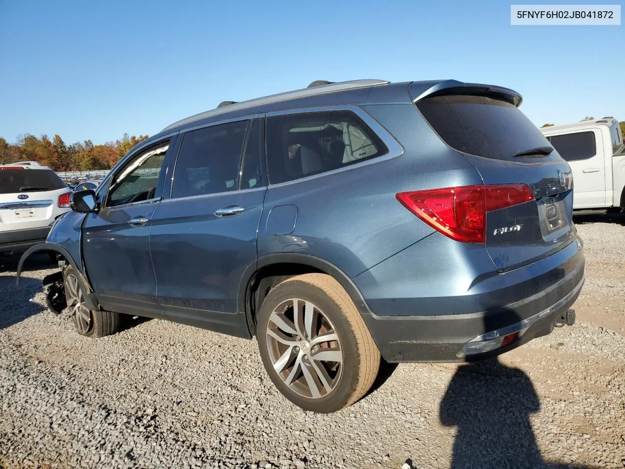 2018 Honda Pilot Elite VIN: 5FNYF6H02JB041872 Lot: 76229684