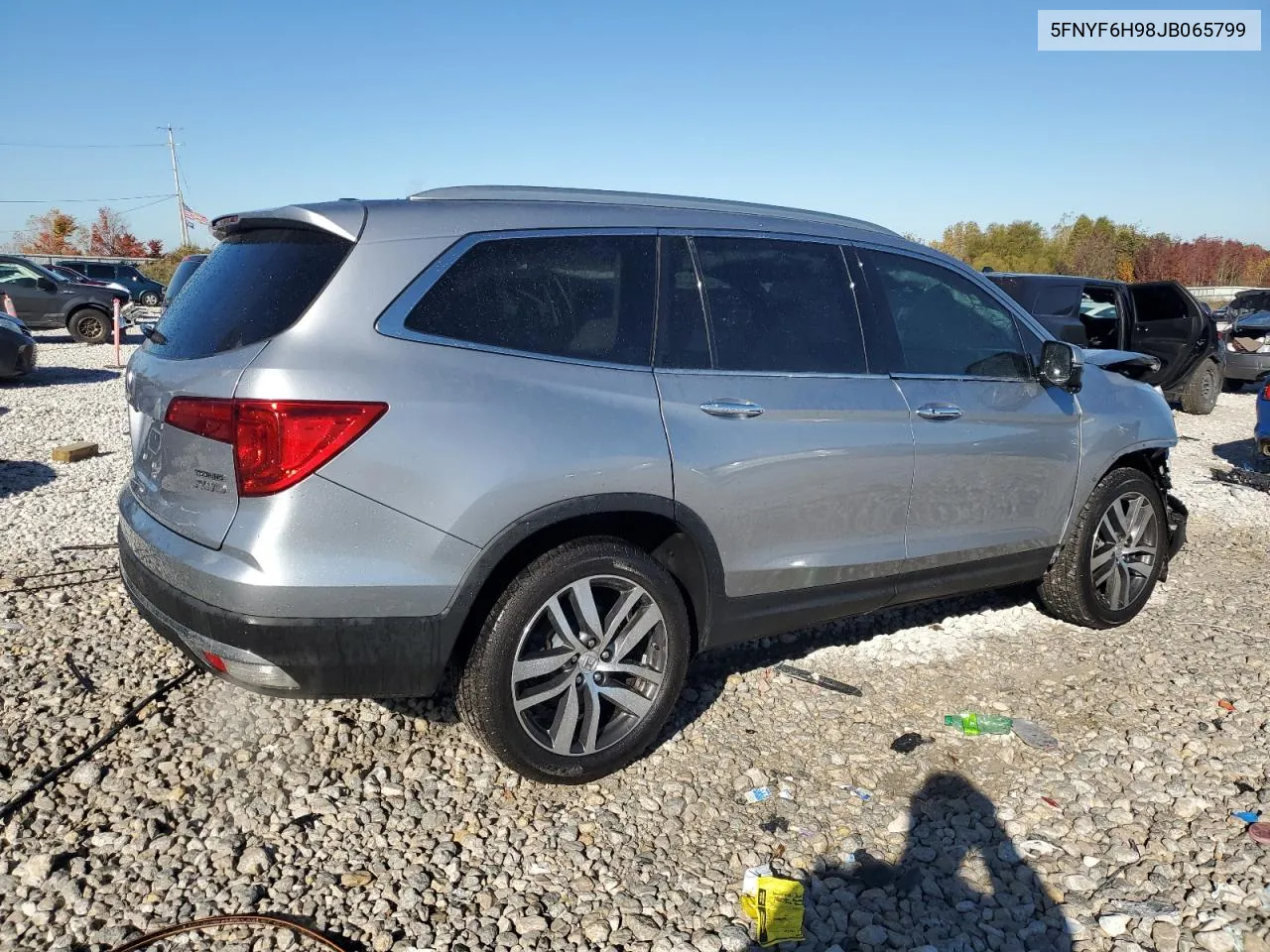 2018 Honda Pilot Touring VIN: 5FNYF6H98JB065799 Lot: 76337624