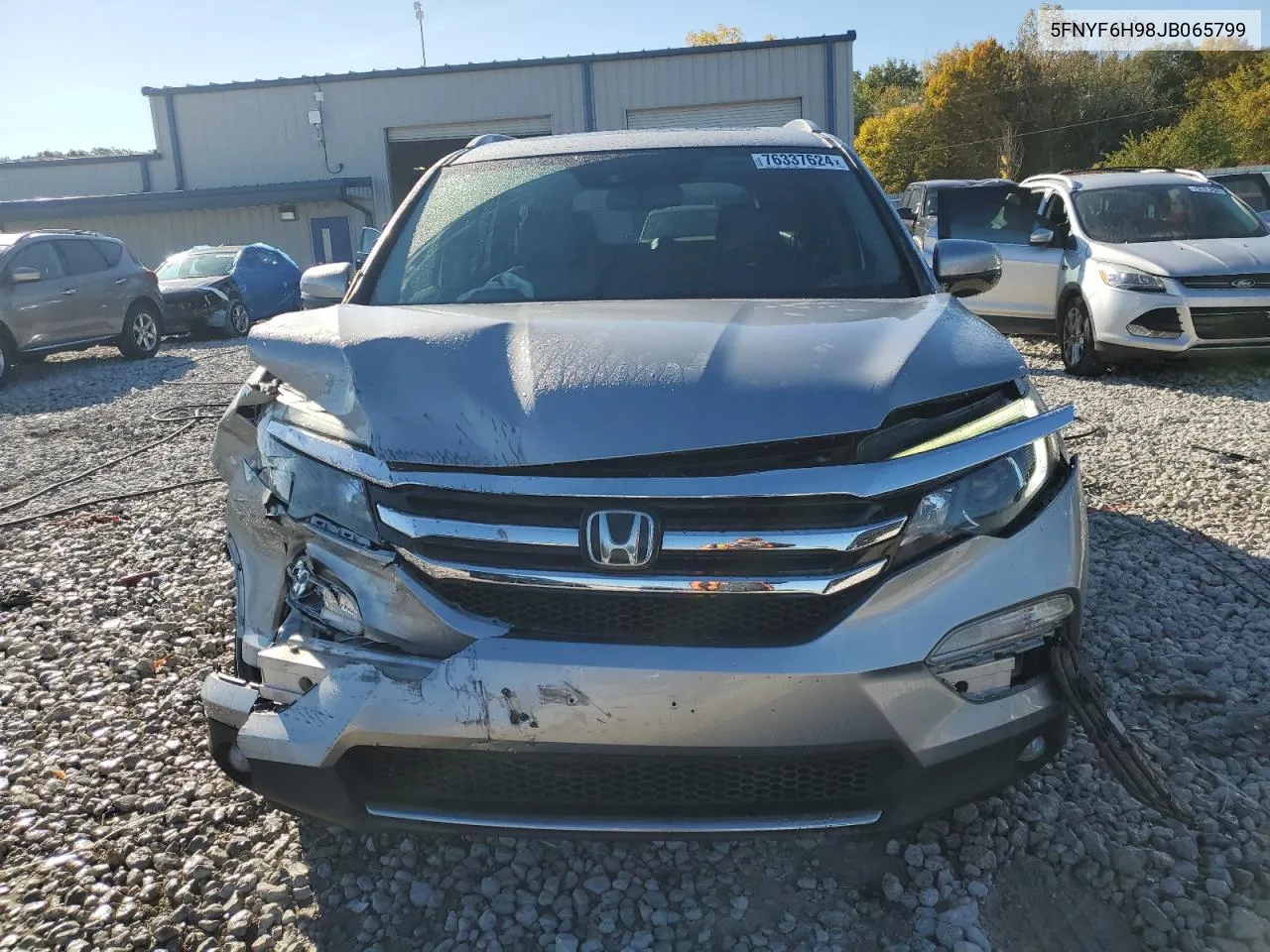 2018 Honda Pilot Touring VIN: 5FNYF6H98JB065799 Lot: 76337624