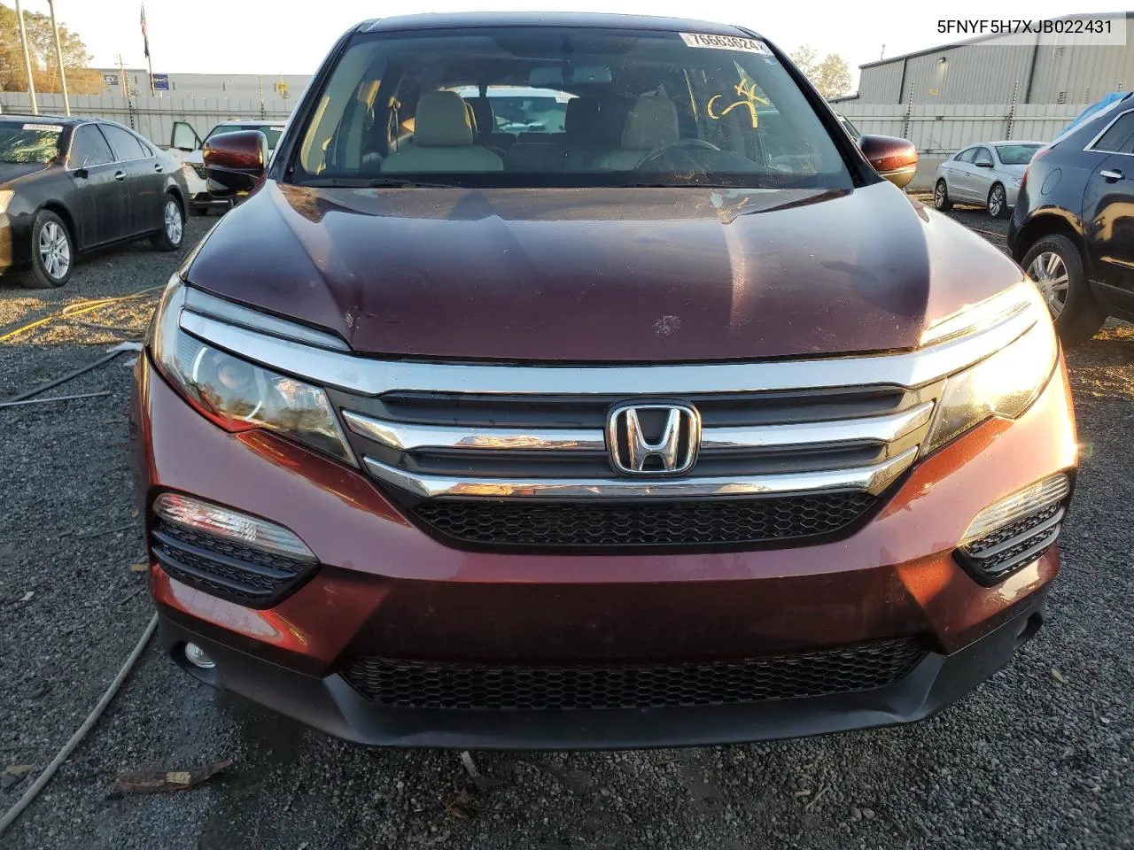 2018 Honda Pilot Exln VIN: 5FNYF5H7XJB022431 Lot: 76663624