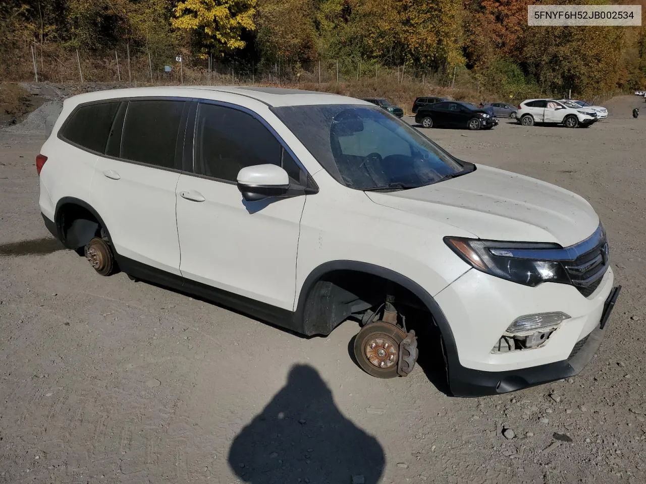 2018 Honda Pilot Exl VIN: 5FNYF6H52JB002534 Lot: 76764674