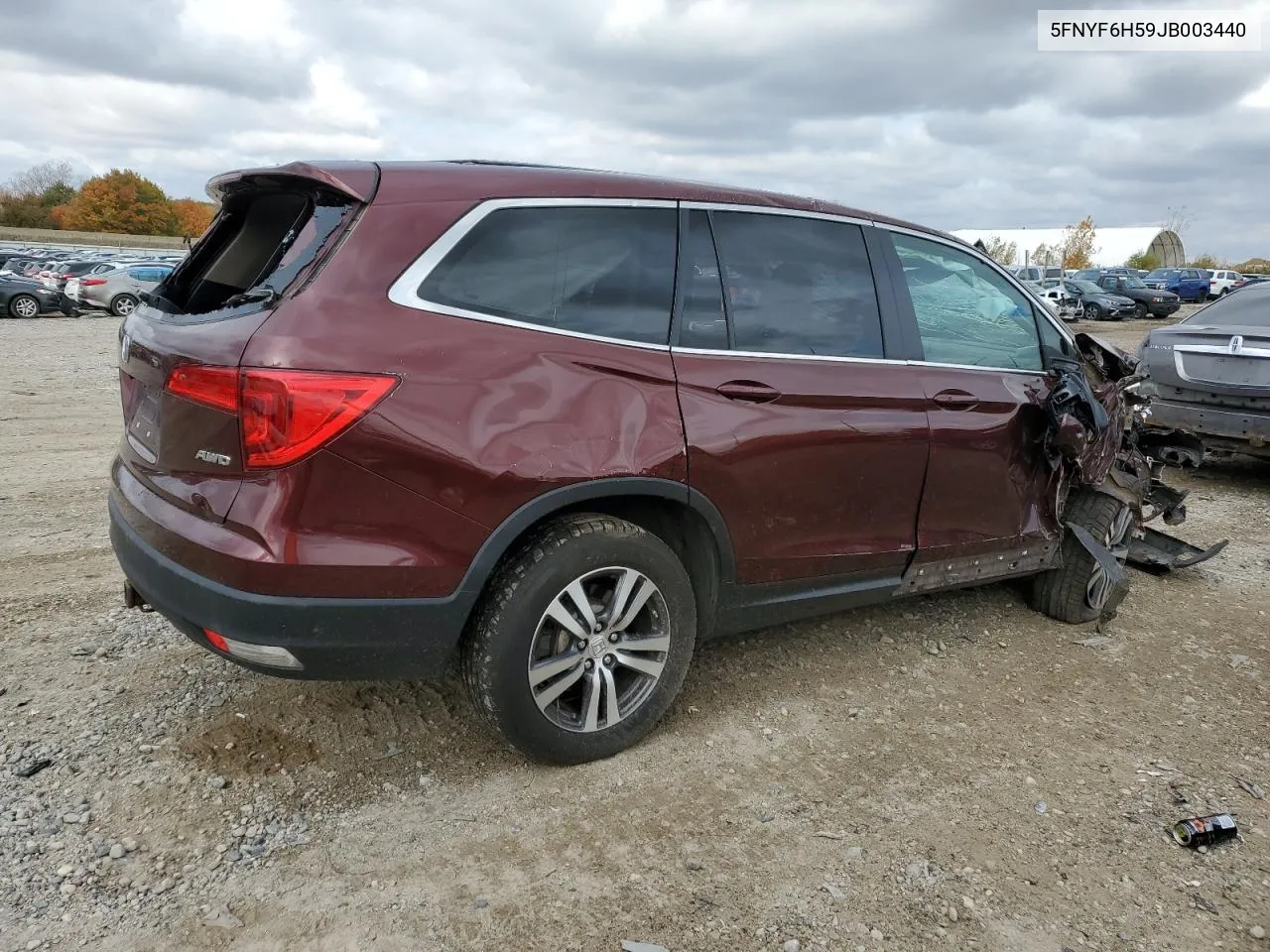 2018 Honda Pilot Exl VIN: 5FNYF6H59JB003440 Lot: 77000784