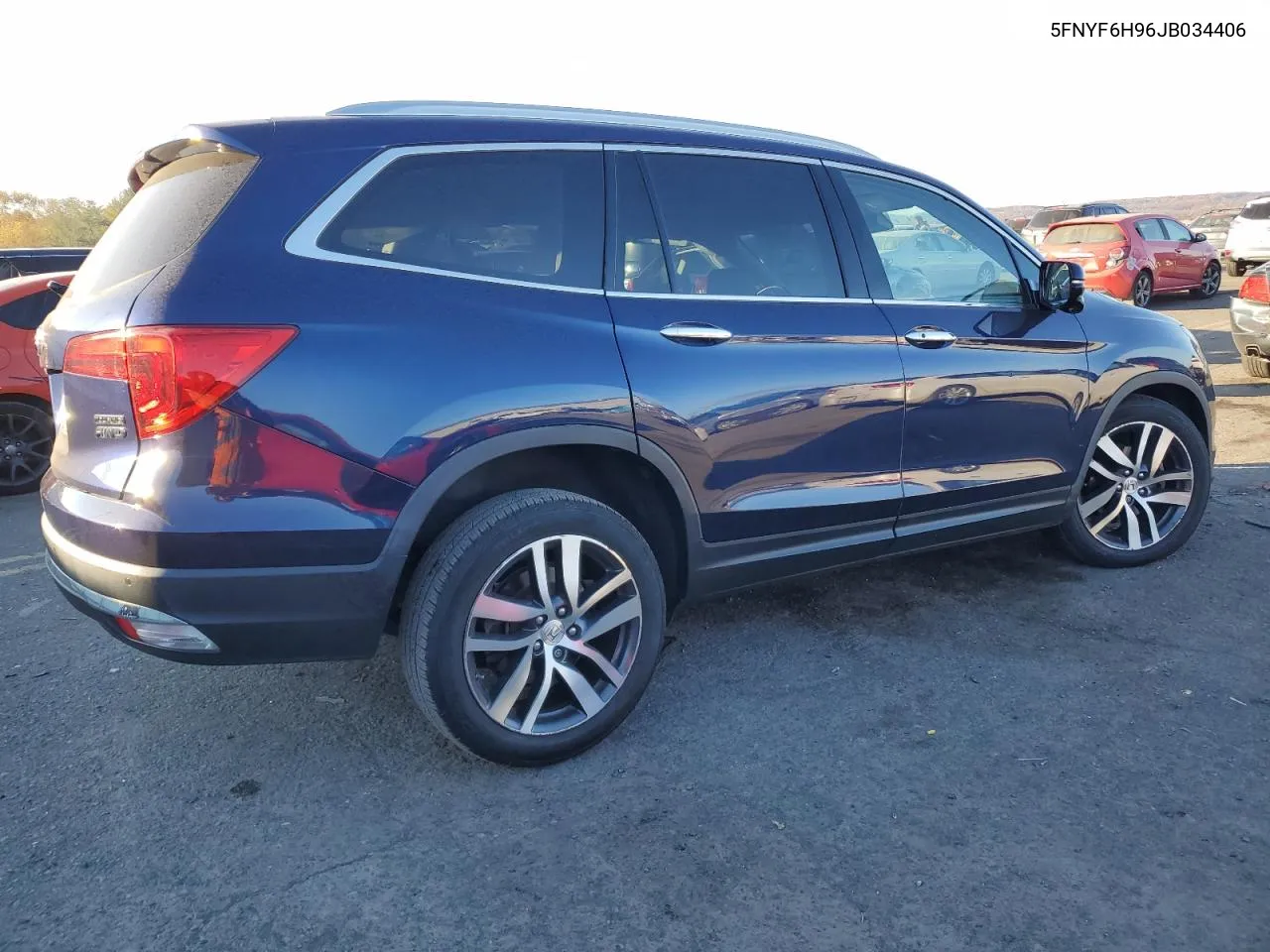 2018 Honda Pilot Touring VIN: 5FNYF6H96JB034406 Lot: 77659984