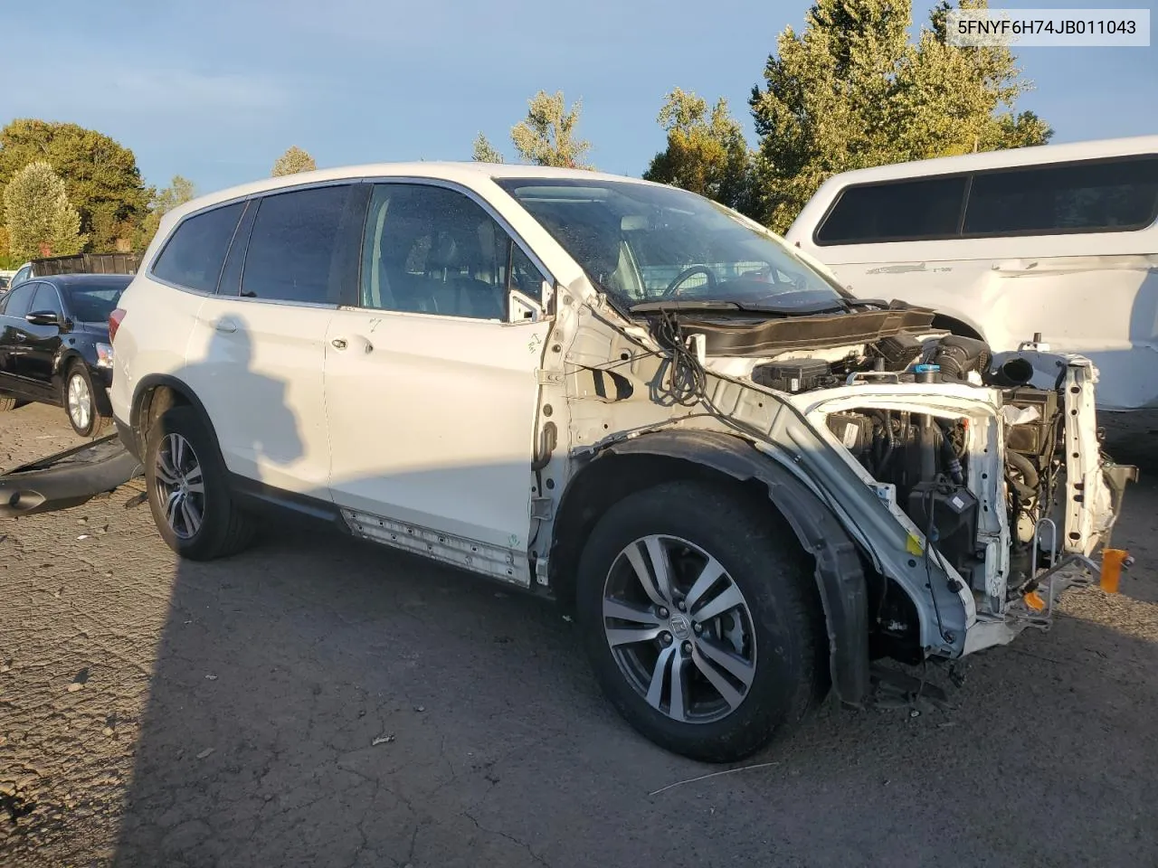 2018 Honda Pilot Exln VIN: 5FNYF6H74JB011043 Lot: 77696474