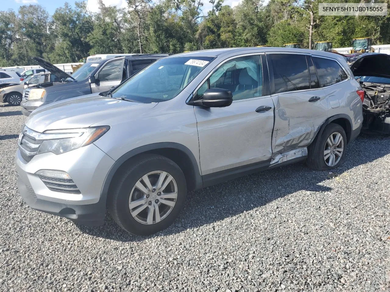 2018 Honda Pilot Lx VIN: 5FNYF5H11JB015055 Lot: 79974104