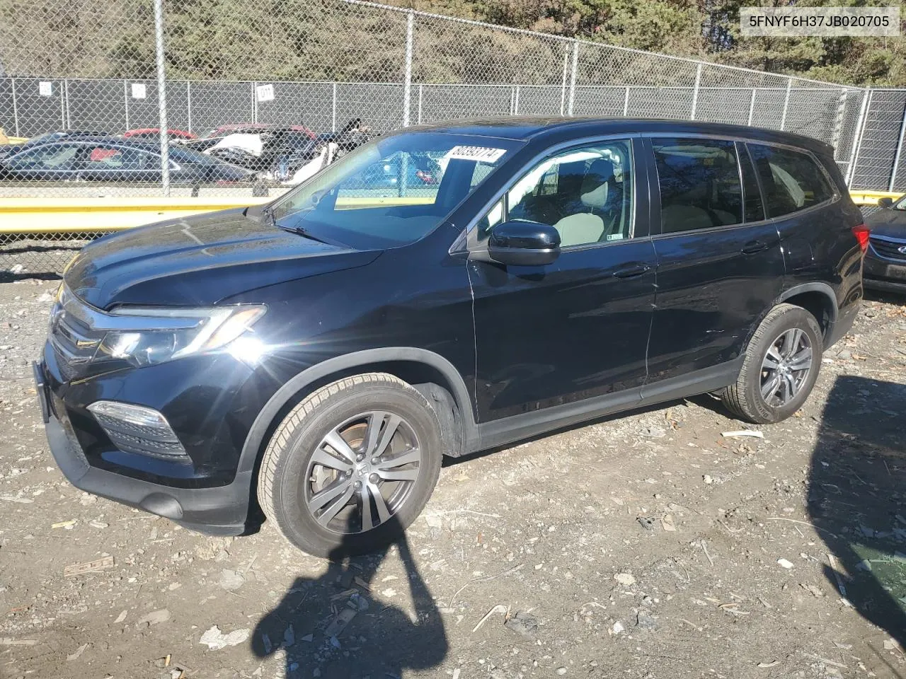 2018 Honda Pilot Ex VIN: 5FNYF6H37JB020705 Lot: 80393774