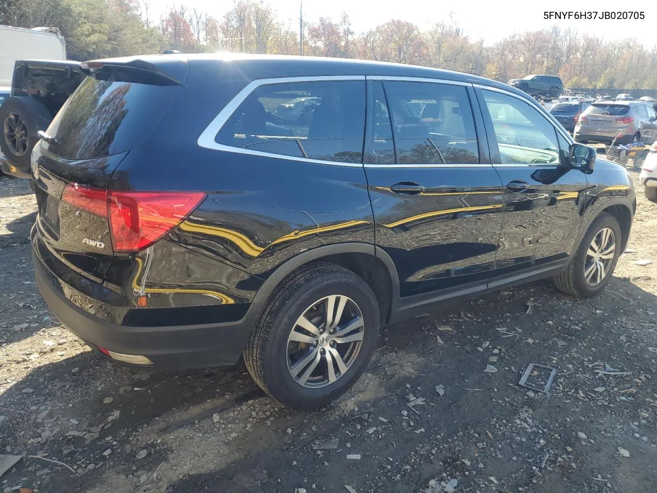 2018 Honda Pilot Ex VIN: 5FNYF6H37JB020705 Lot: 80393774