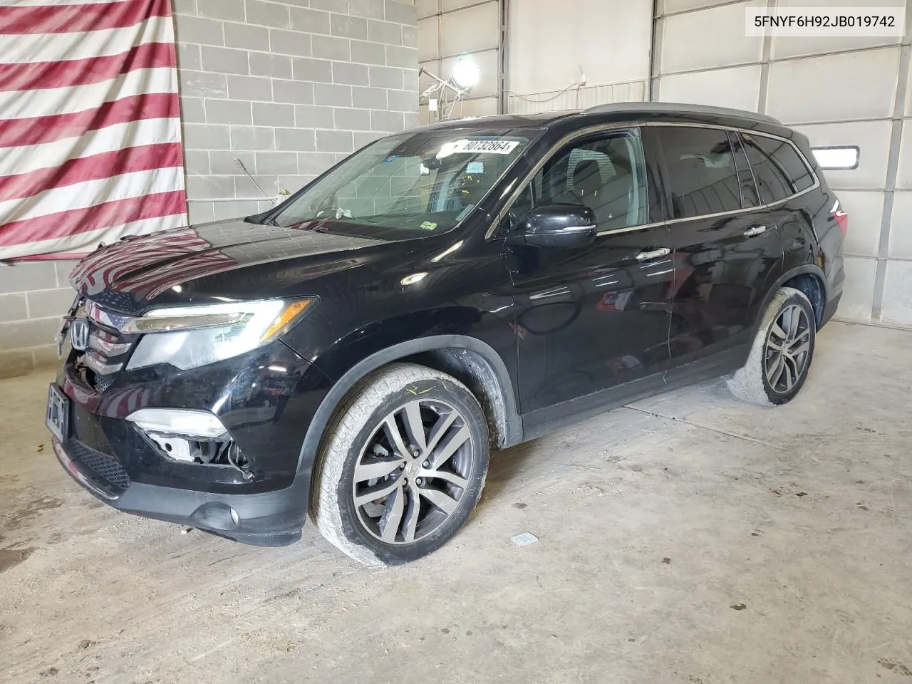 2018 Honda Pilot Touring VIN: 5FNYF6H92JB019742 Lot: 80732864