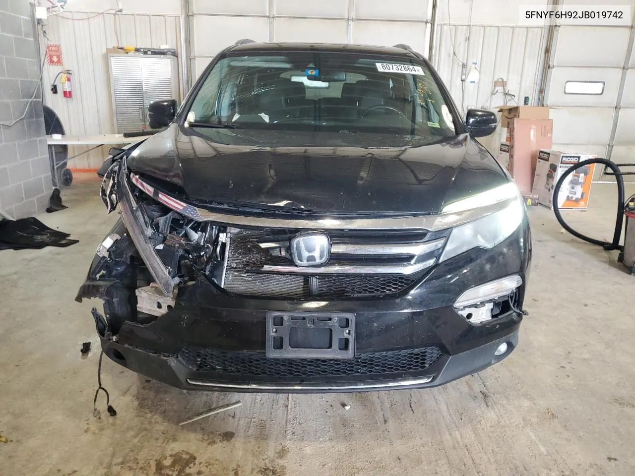 2018 Honda Pilot Touring VIN: 5FNYF6H92JB019742 Lot: 80732864