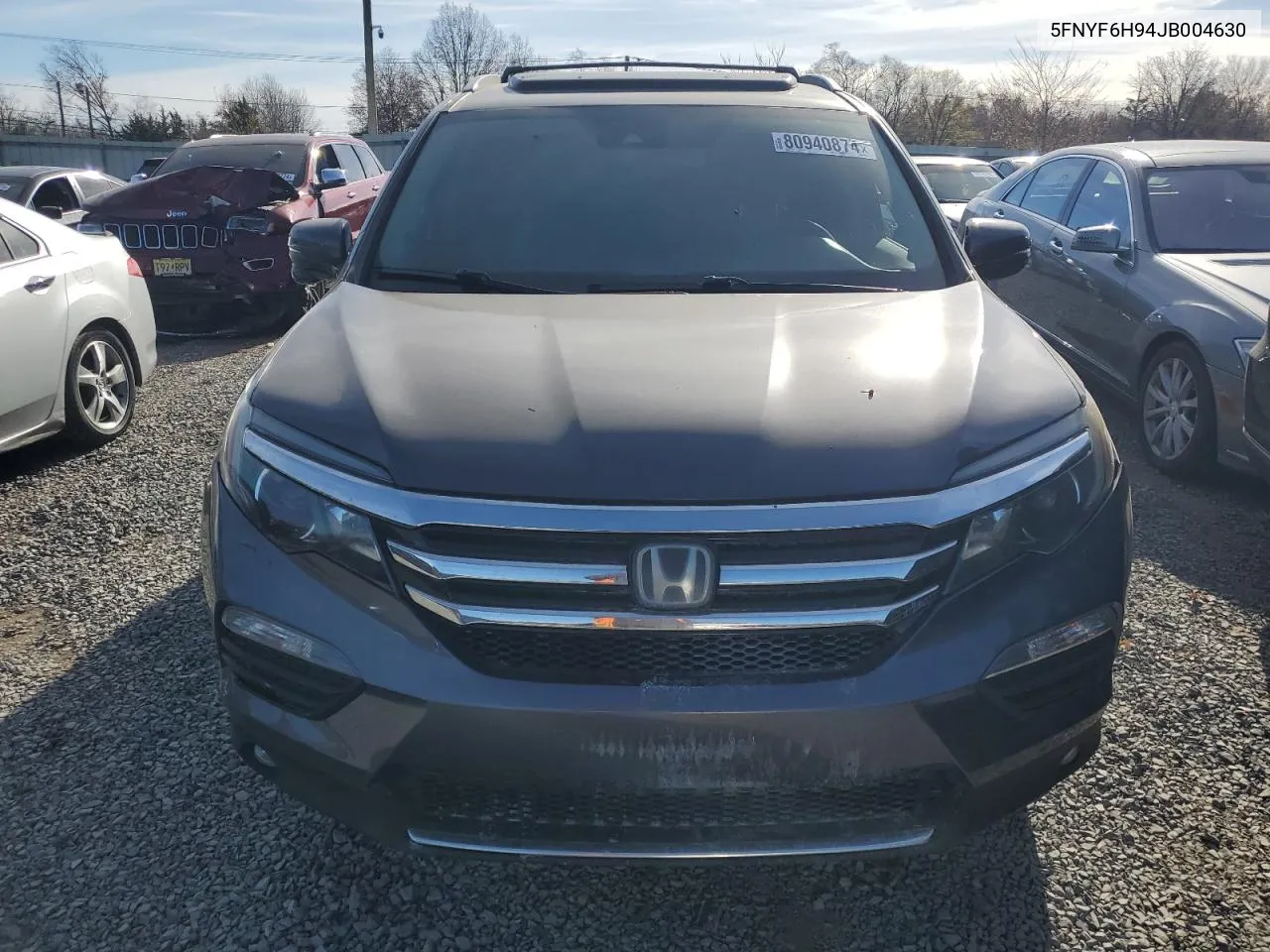 2018 Honda Pilot Touring VIN: 5FNYF6H94JB004630 Lot: 80940874